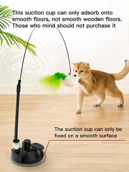 PurrBird™ Wand Toy — Interactive Feather Wand for Cats