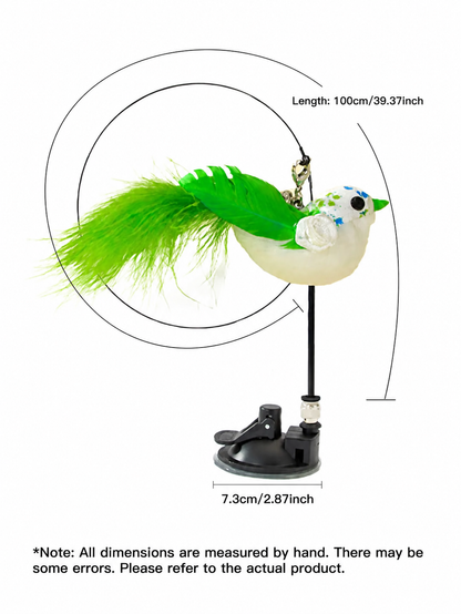 PurrBird™ Wand Toy — Interactive Feather Wand for Cats