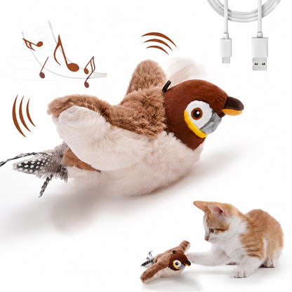 PurrFlap™ Vibrating Bird Toy — Touch-Activated Cat Entertainer