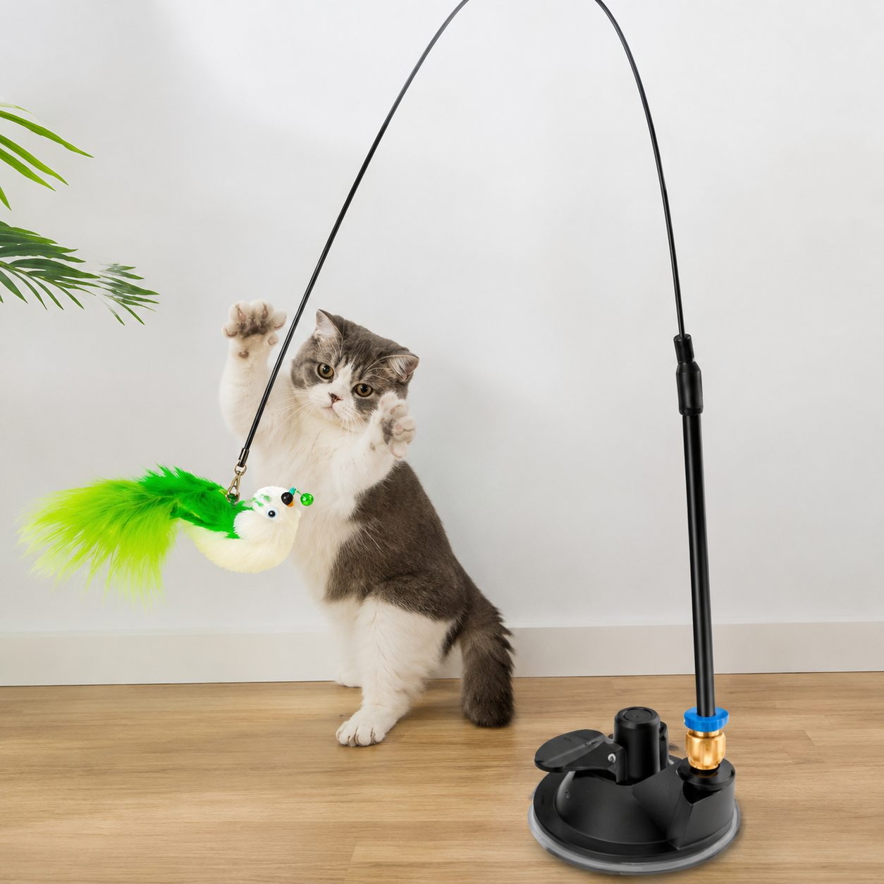 PurrBird™ Wand Toy — Interactive Feather Wand for Cats