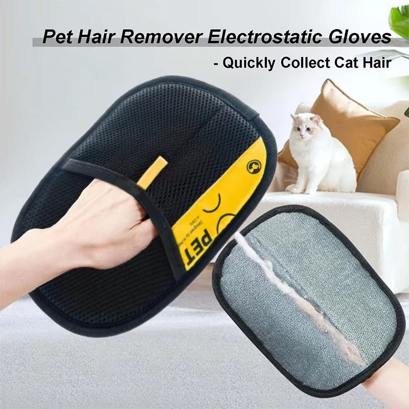 2-in-1 Electrostatic Pet Hair Remover Gloves